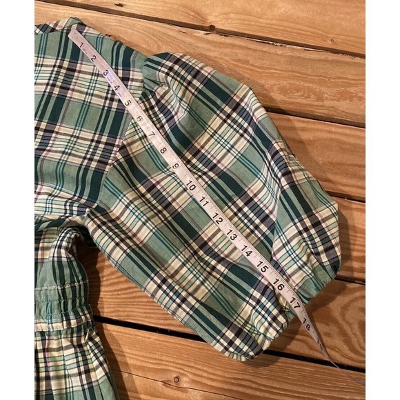 NWT $495 Derek Lam 10 Crosby Plaid Midi Dress Size 14 Women’s Green - Picture 10 of 10